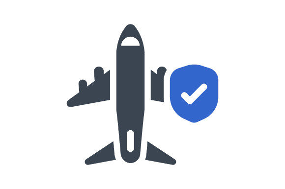 Airplane Insurance Icon Graphic Design Review