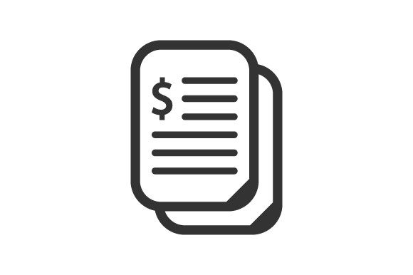 Bill, Invoice Icon: A Modern Graphic Design Asset for Content Publishers