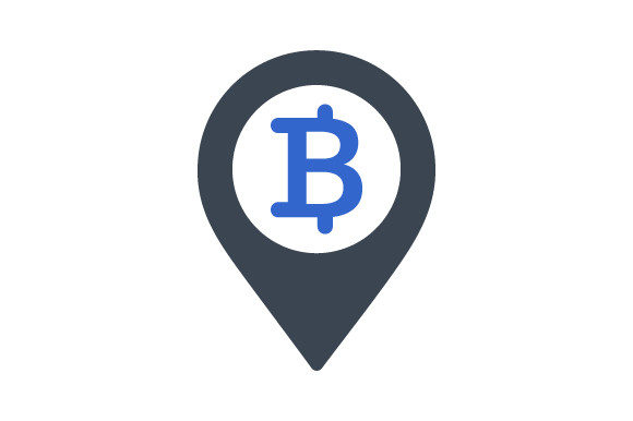 Bitcoin Location Icon Graphics