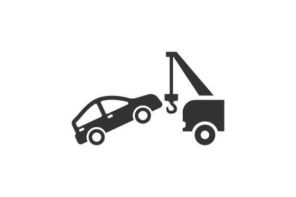 Car Towing Icon Graphics for Modern Branding