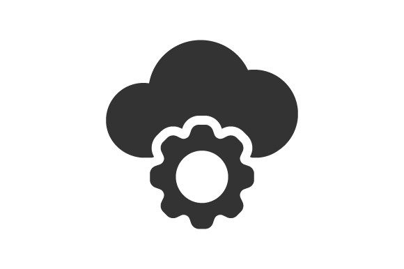 Cloud Setting Icon for Modern Branding