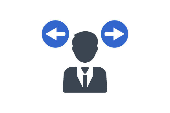 Direction, Decision Icon: A Graphic Asset for Clear Branding