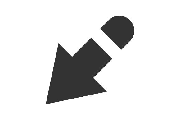 Down Left Arrow Icon Graphics