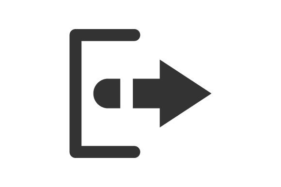 Exit Arrow Icon: A Modern Graphic Design Asset for Content Publishers