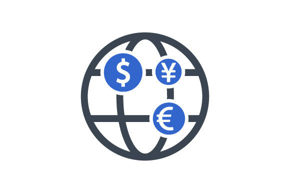 Global Investment Icon: A Graphic Asset for Modern Branding