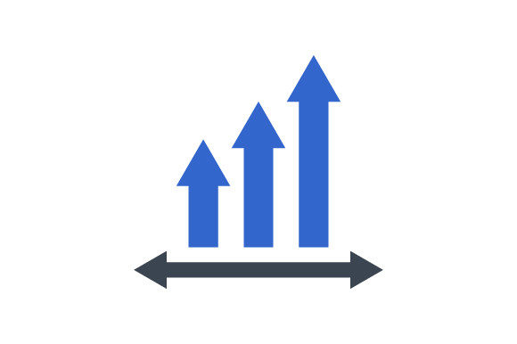 Growth Chart Icon Enhances Visual Storytelling