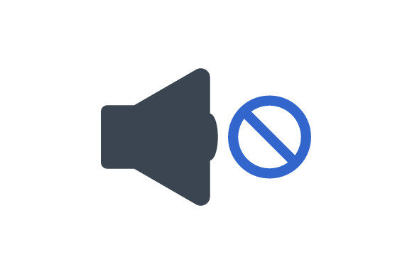 Mute Sound Icon Graphic Design Asset