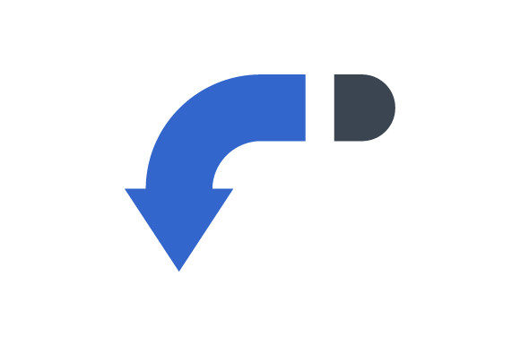 Turn Down Icon: A Modern Graphic Design Asset for Clean Web and Editorial Use