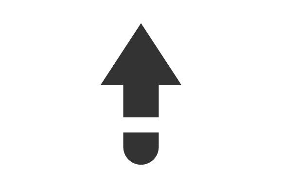 Up Arrow Icon: A Modern Graphic Design Asset for Content Publishers