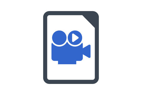 Video Recording File Icon: A Modern Graphic Asset for Creative Projects