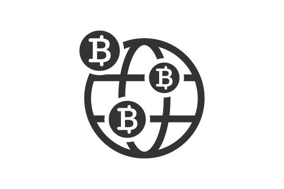 Worldwide Bitcoin Icon Graphics